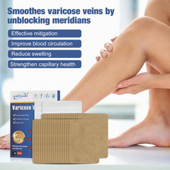 Fangtaiabc varicose vein patch applied on leg for discreet support.