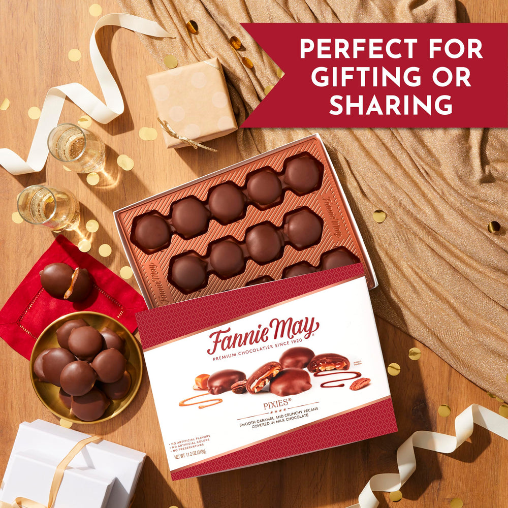 Fannie May Pixies heritage since 1946, nostalgic chocolate confections.