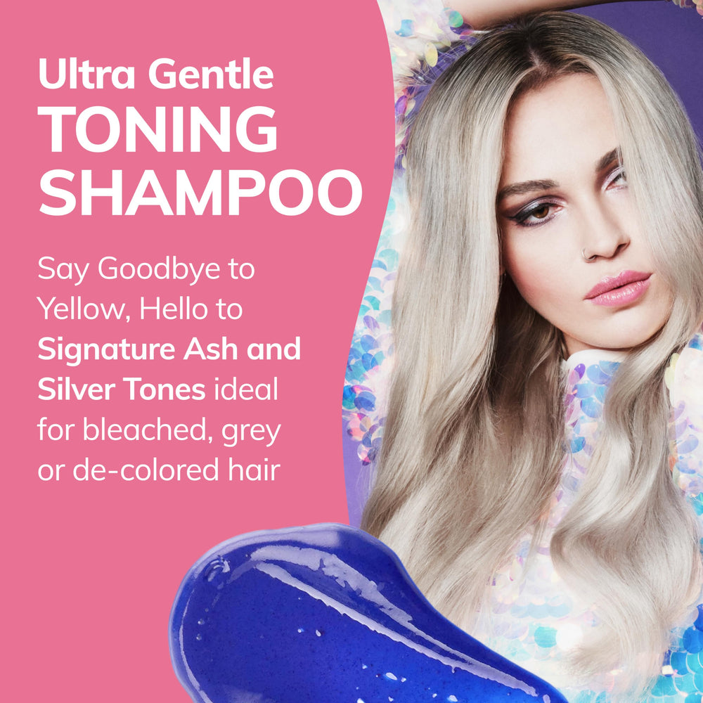 Fanola No Yellow hair application shows even distribution for toned blonde results.