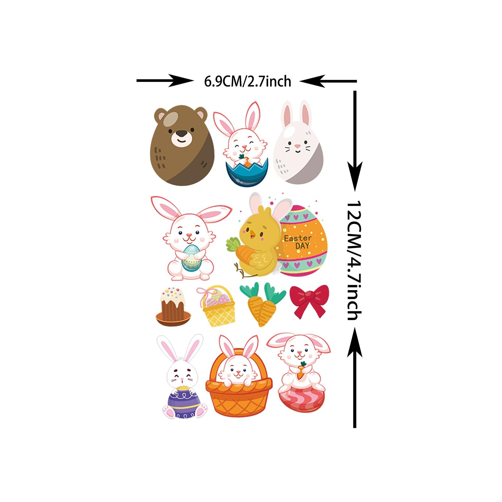 FANRUI Easter tattoo bundle for crafts, décor, and activities