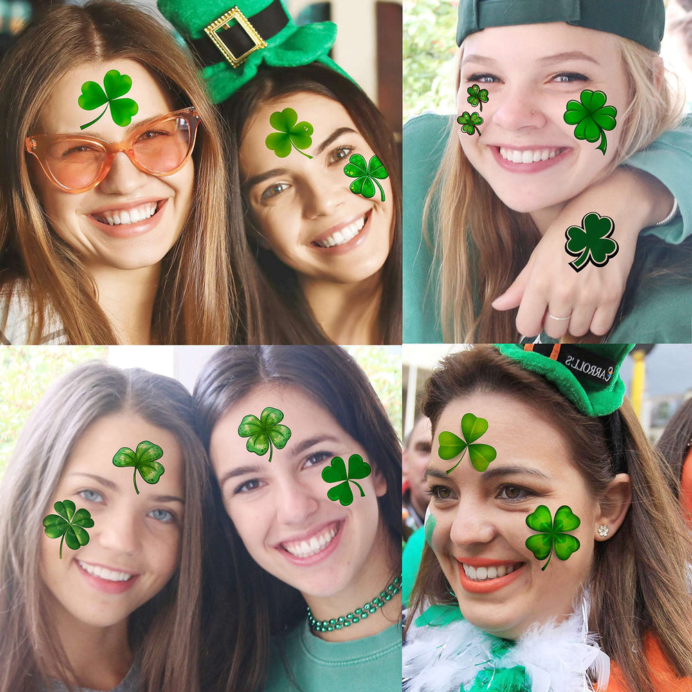 FANRUI St Patrick's Day tattoos showcasing green designs for parties