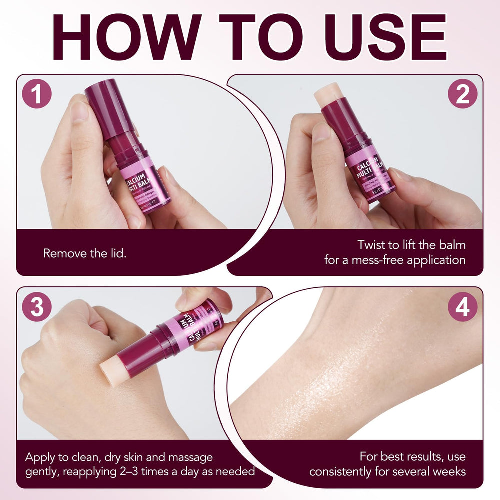 FANSHI Calcium Multi Balm Stick shown as part of a daily routine for nourishment.