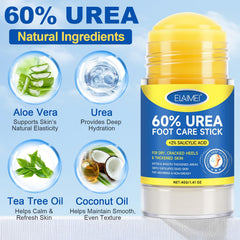 FANSHI Urea Stick in use on dry feet for exfoliation and softening