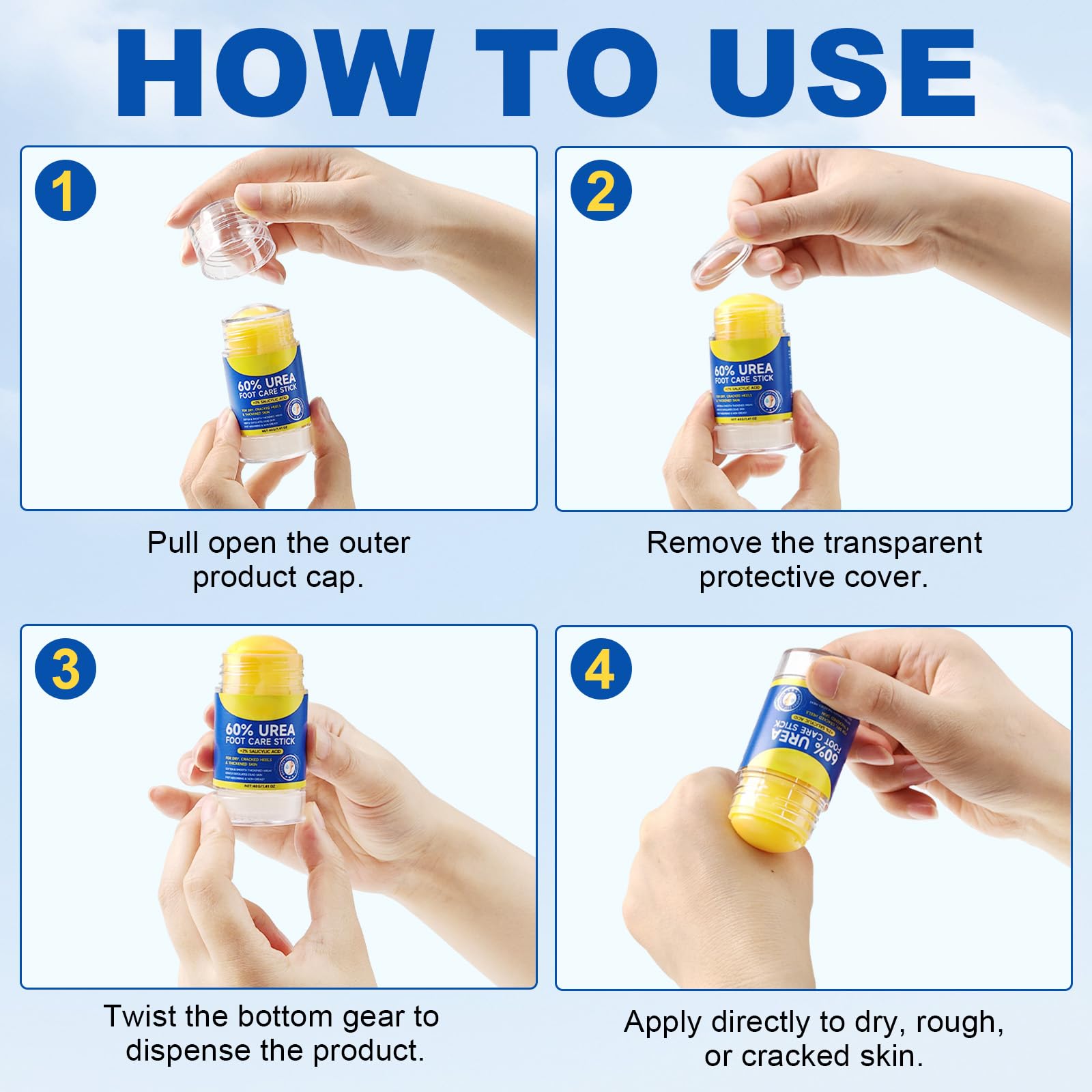 Non-greasy absorption demonstrated by FANSHI Urea Stick on skin
