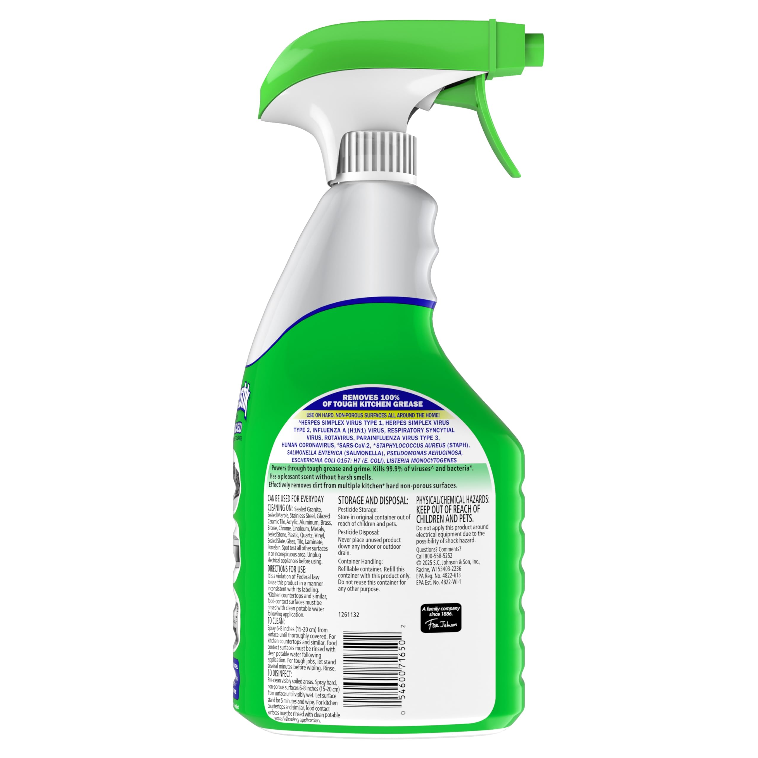 Fantastik Advanced Kitchen Cleaner after use leaving a smear-free shine.
