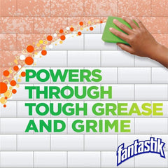 Fantastik Advanced Kitchen Cleaner spray-mist used on a stovetop.