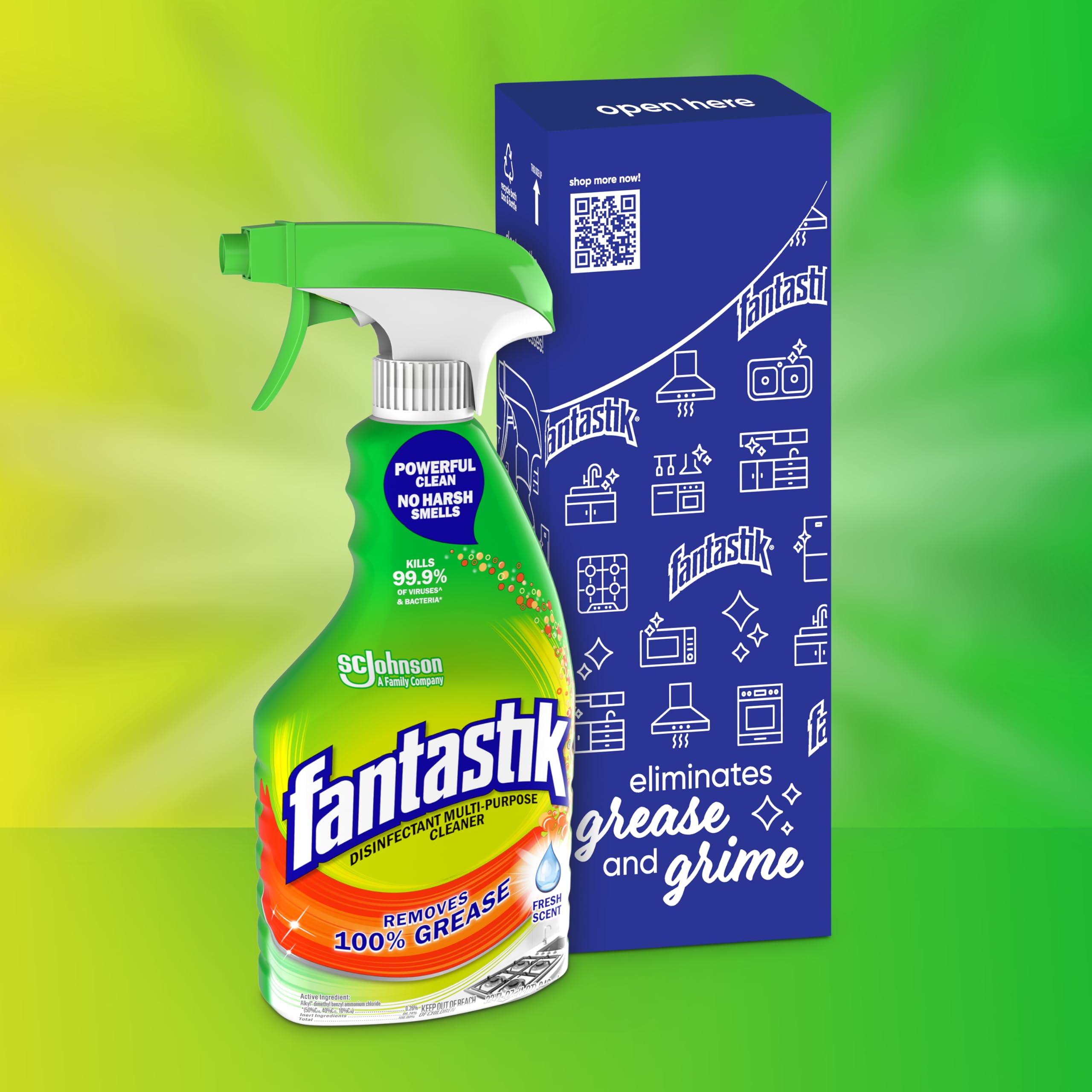 Fantastik kitchen cleaner handling heavy grease on stainless steel surfaces