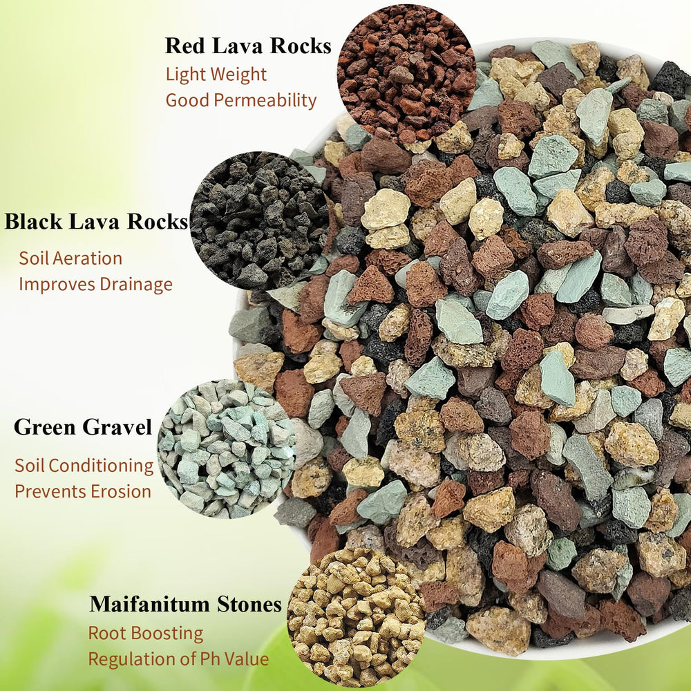 FANTIAN horticultural lava rock provides decorative surface stones and moisture control.