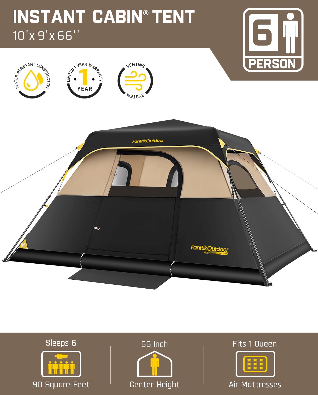 FanttikOutdoor Zeta C6 Pro rainfly attachment shown for enhanced rain protection