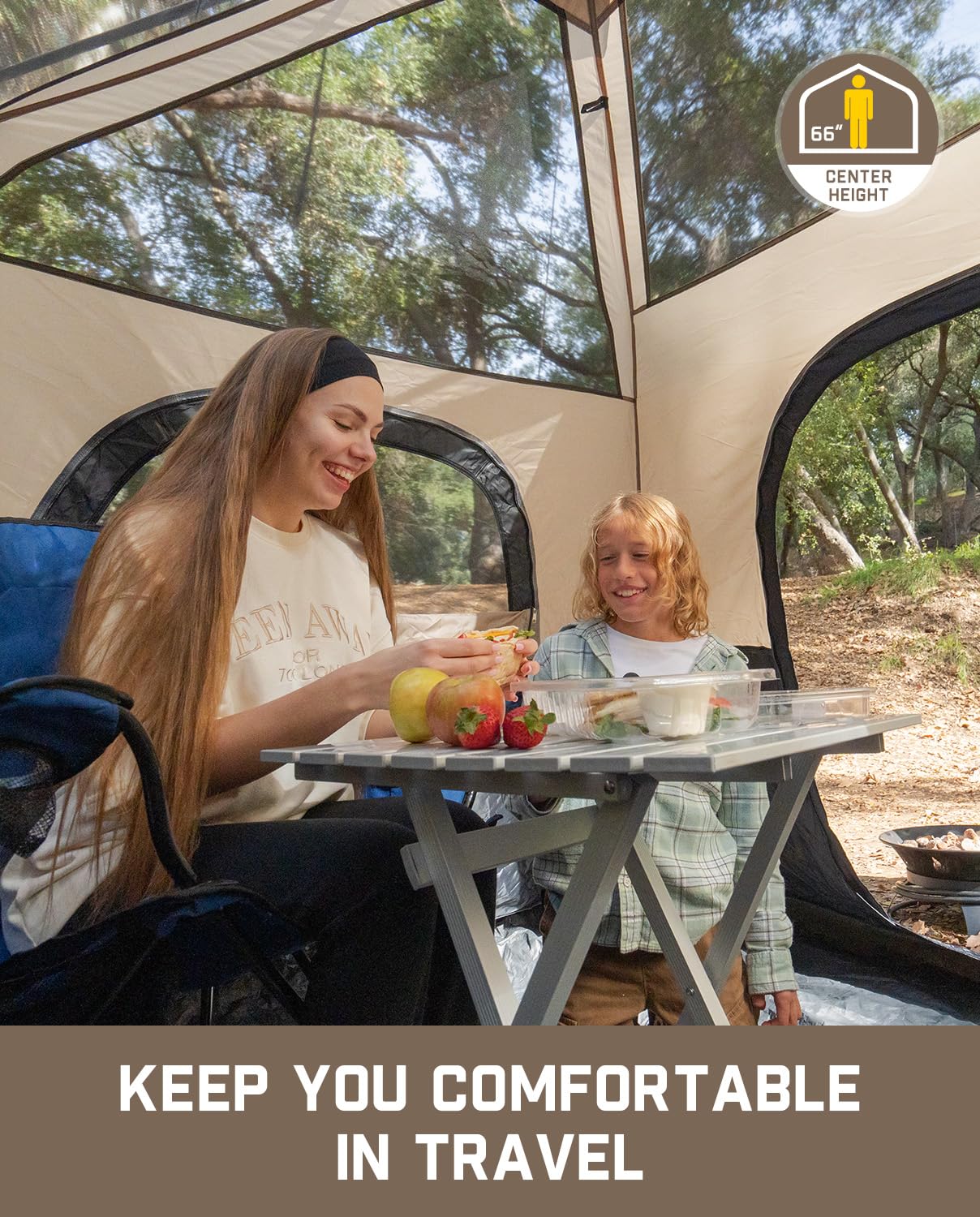 FanttikOutdoor Zeta C6 Pro spacious interior with room for six campers