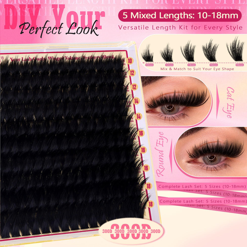 FANXITON 10mm–18mm lengths offer versatile options for different lash looks.
