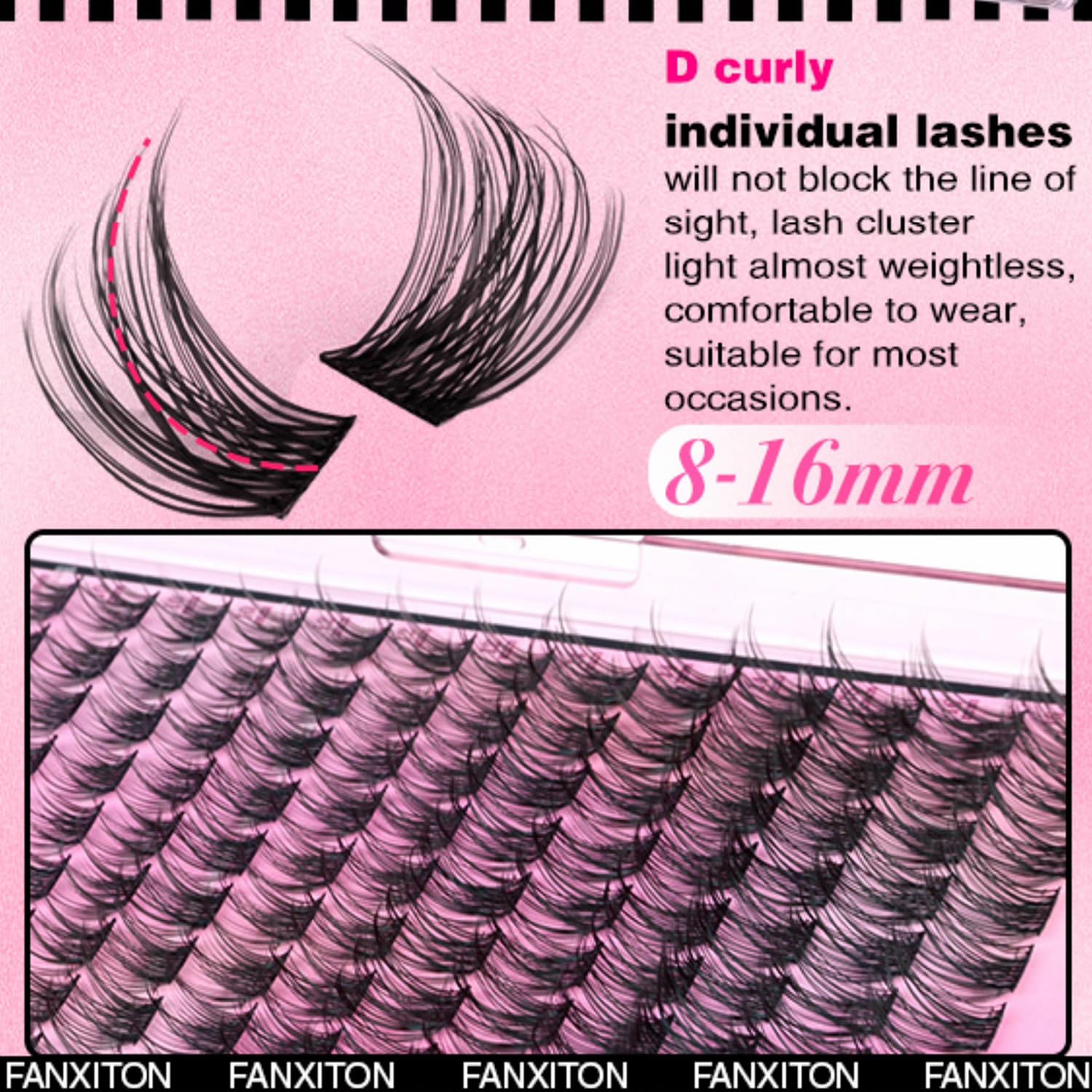 FANXITON 154-pcs lash clusters pack offers versatile styling options