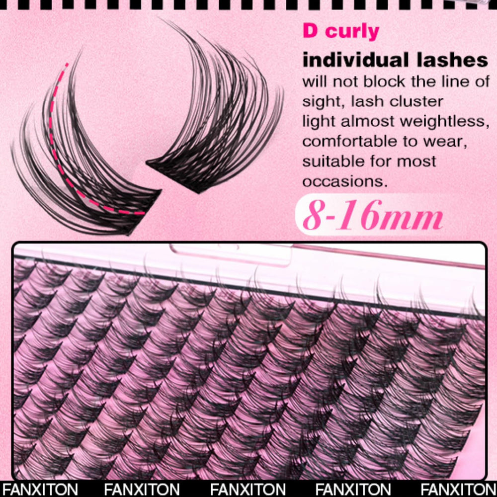 FANXITON 154-pcs lash clusters pack offers versatile styling options