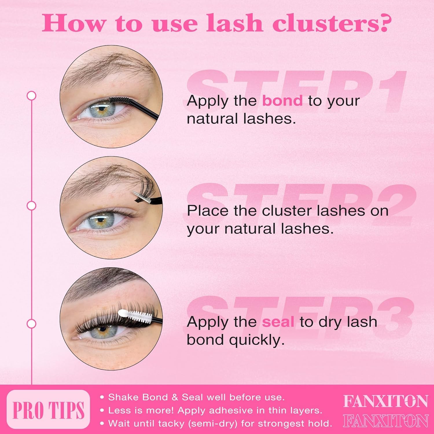FANXITON home-lash-extension kit with no glue included for optional use