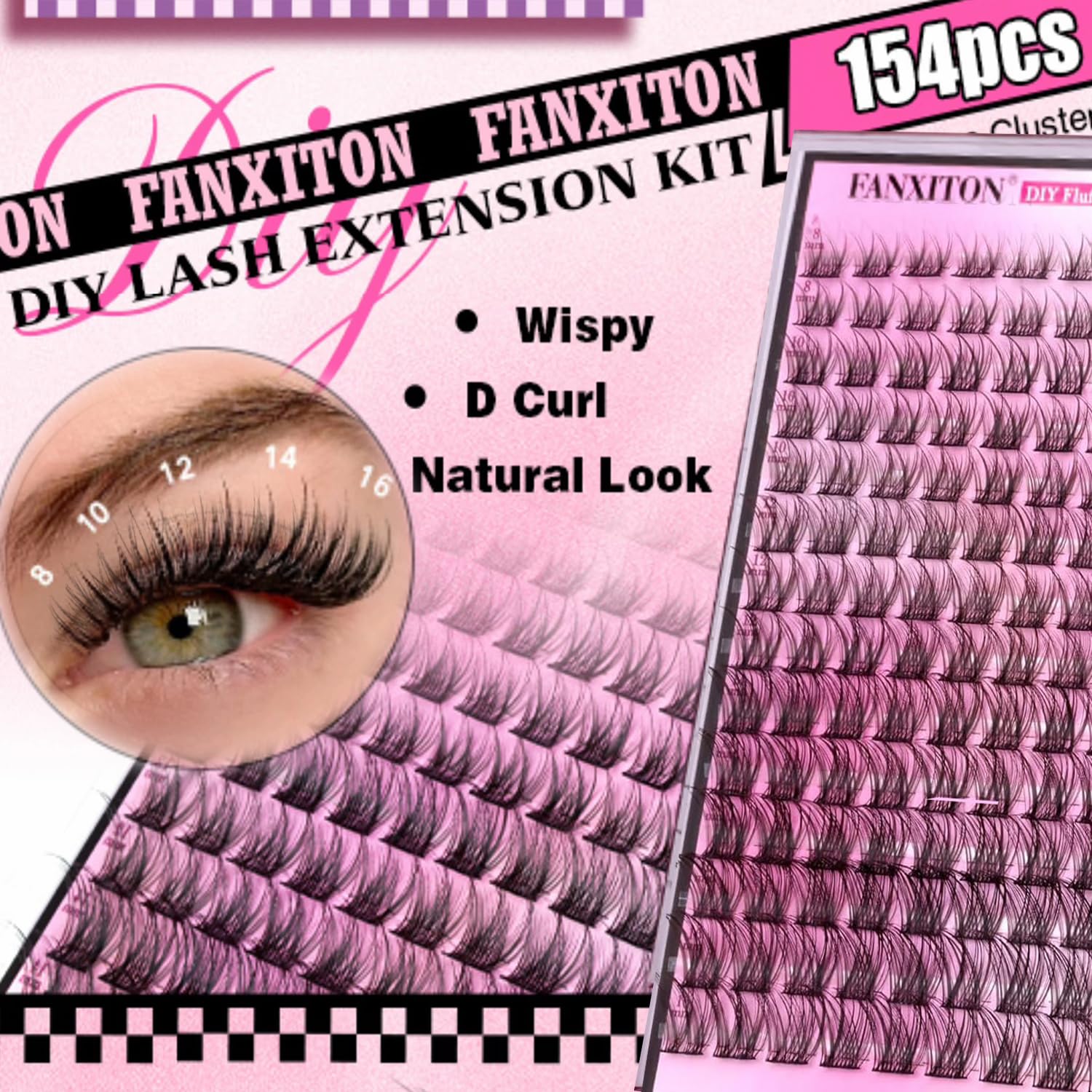 FANXITON professional lash brushes included for precise application