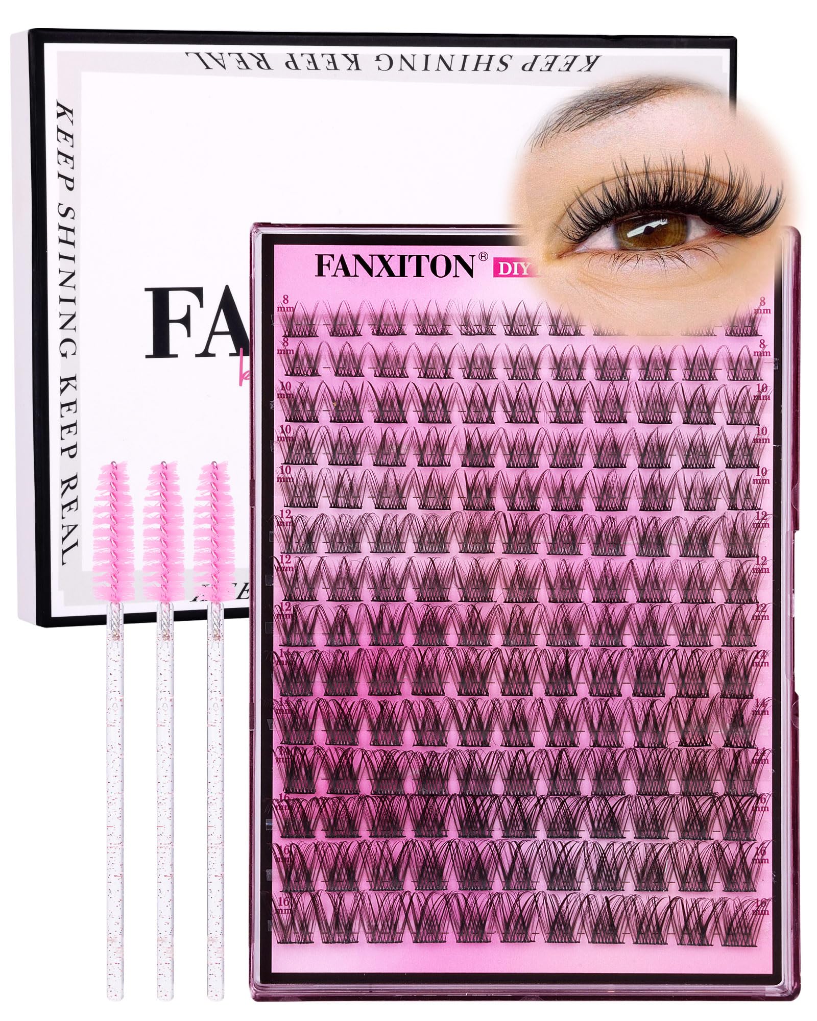 FANXITON lash clusters varying lengths offer subtle to dramatic enhancement