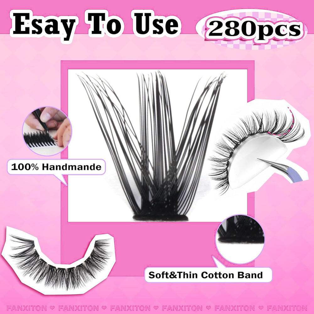 FANXITON mink-like fiber lashes look soft and realistic.