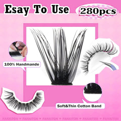 FANXITON mink-like fiber lashes look soft and realistic.