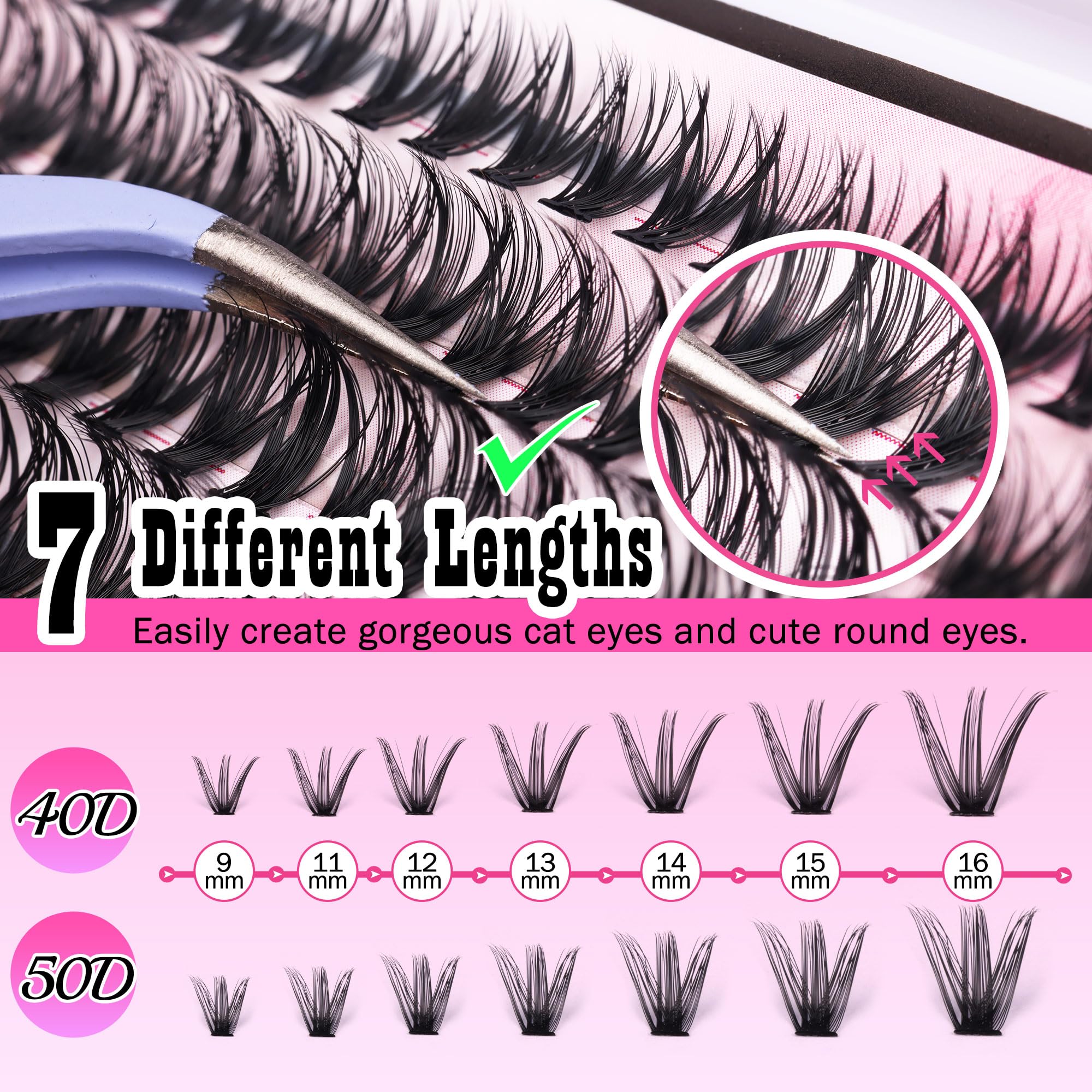 FANXITON ultra-thin band blends seamlessly with natural lashes.