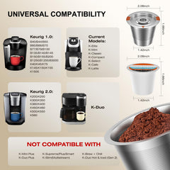 FAQQMCVY rubber seal K-Cup prevents leaks for steadier pours.