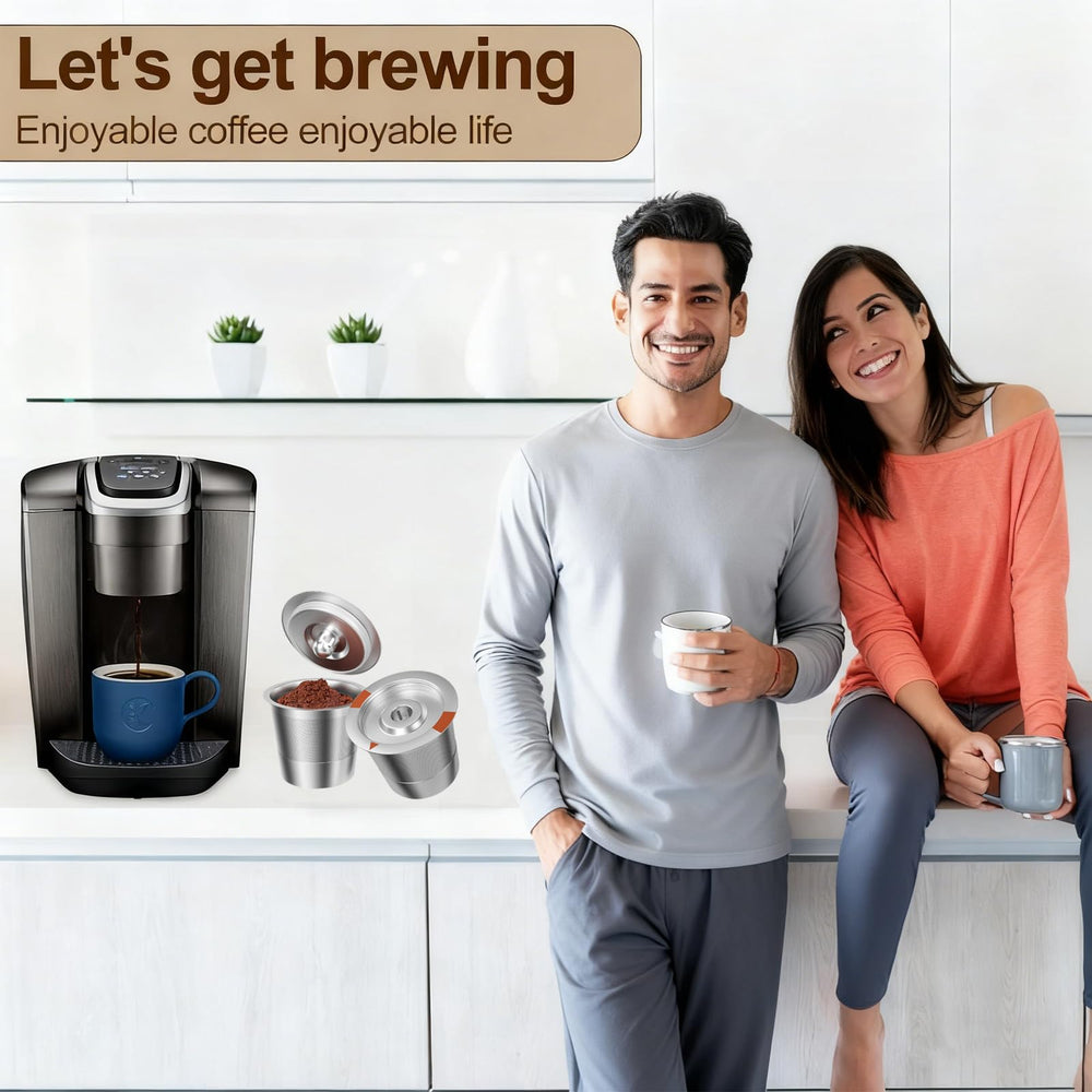 FAQQMCVY stainless steel K-Cup with rugged design for long-lasting coffee filtering.