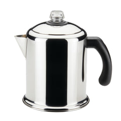Farberware Classic Yosemite percolator front view for rich stovetop coffee