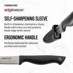 Farberware paring knife used for precise peeling and trimming tasks.