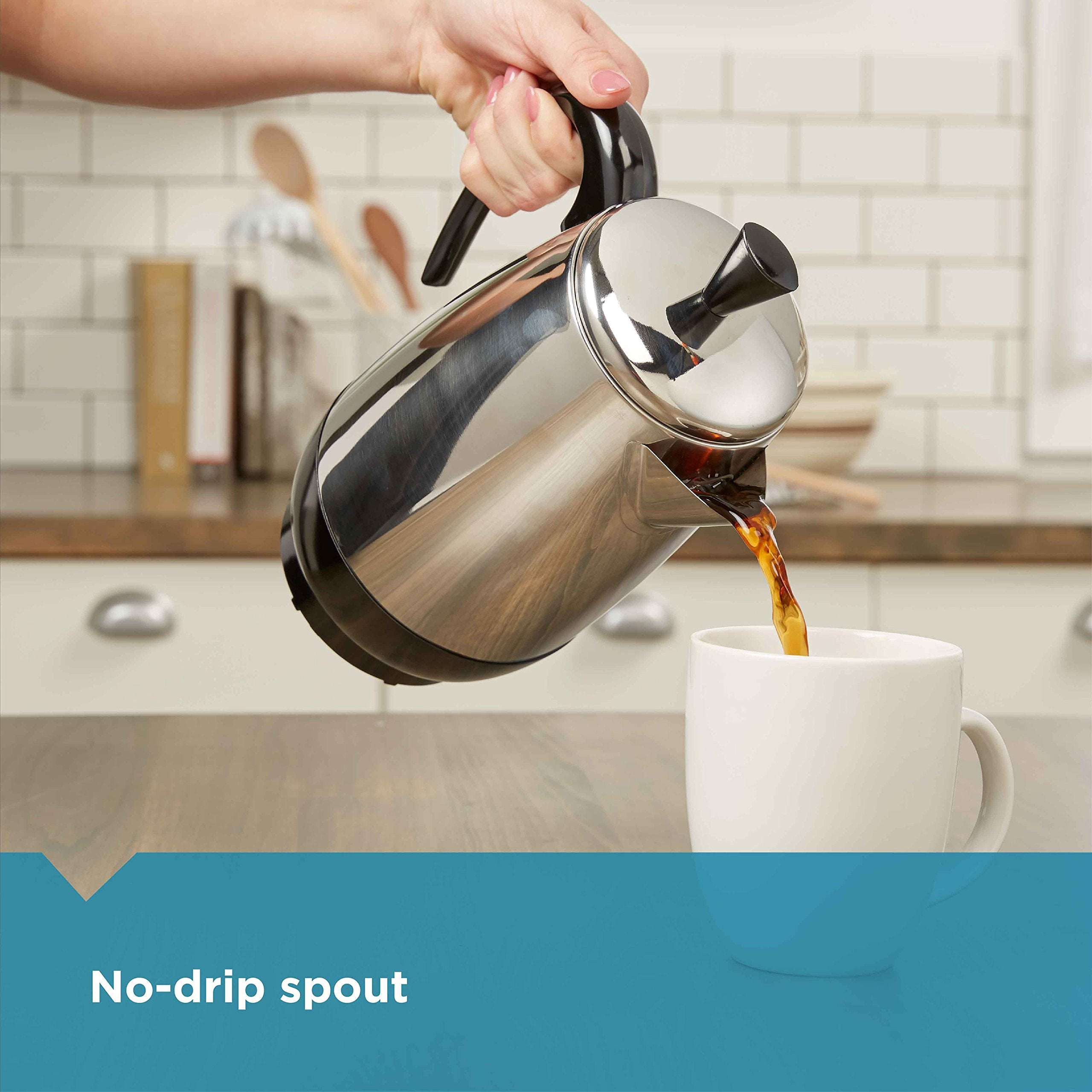 Farberware detachable cord simplifies serving and storage.