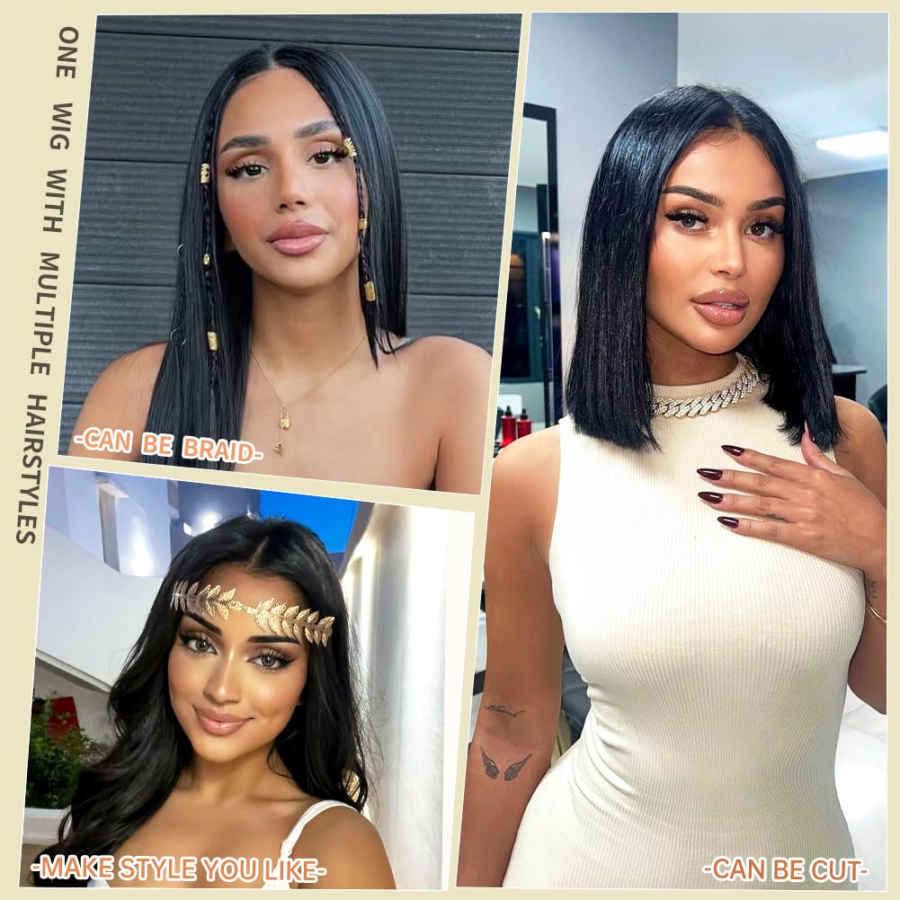 Farblick 20 inch natural black wig ready to wear