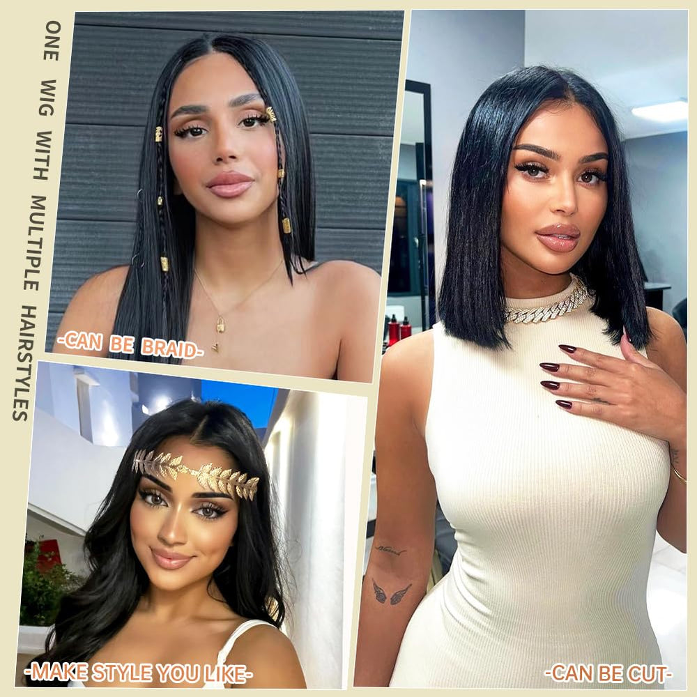 Farblick 20 inch natural black wig ready to wear