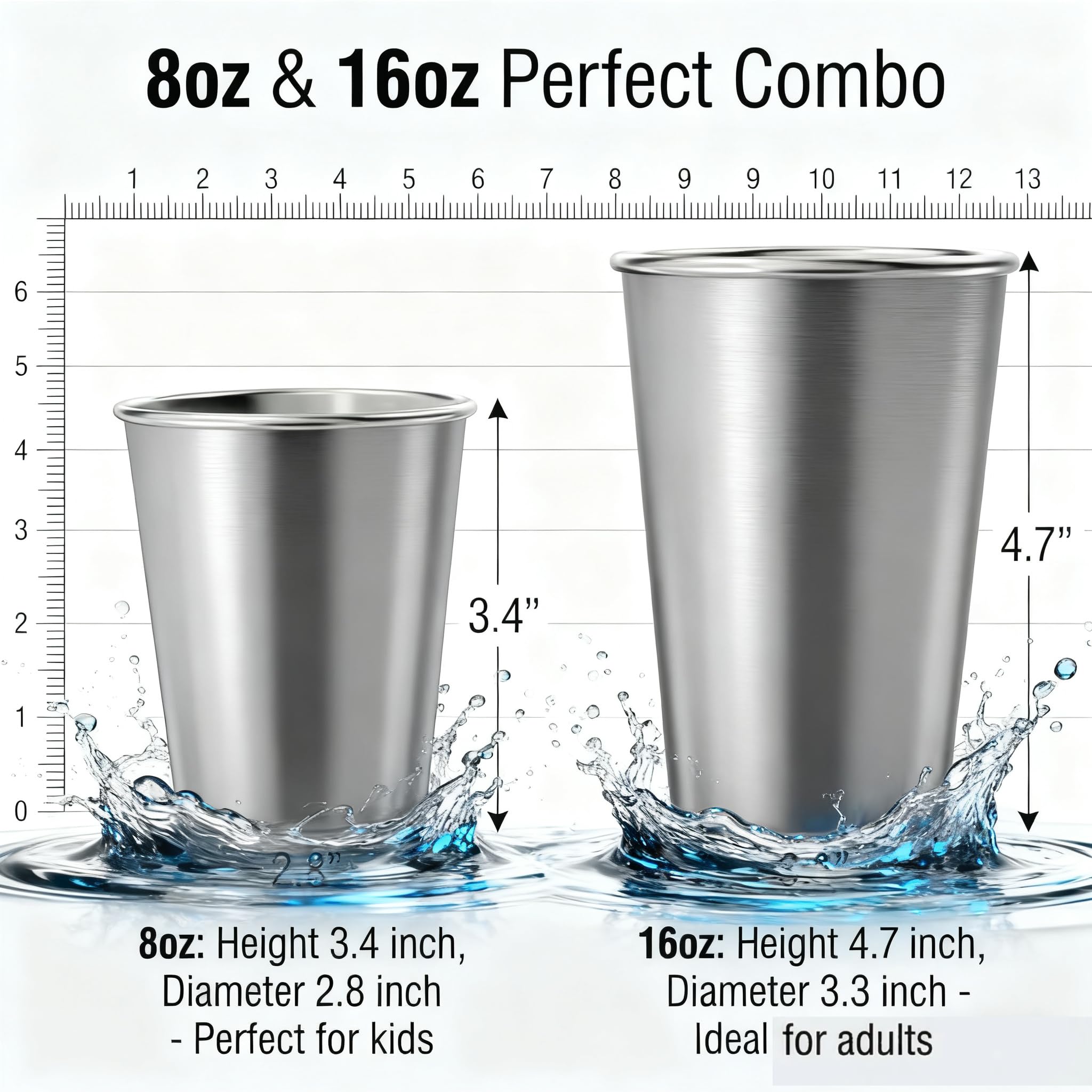 Farielyn-X 16oz pint tumblers stackable for versatile outdoor hydration.