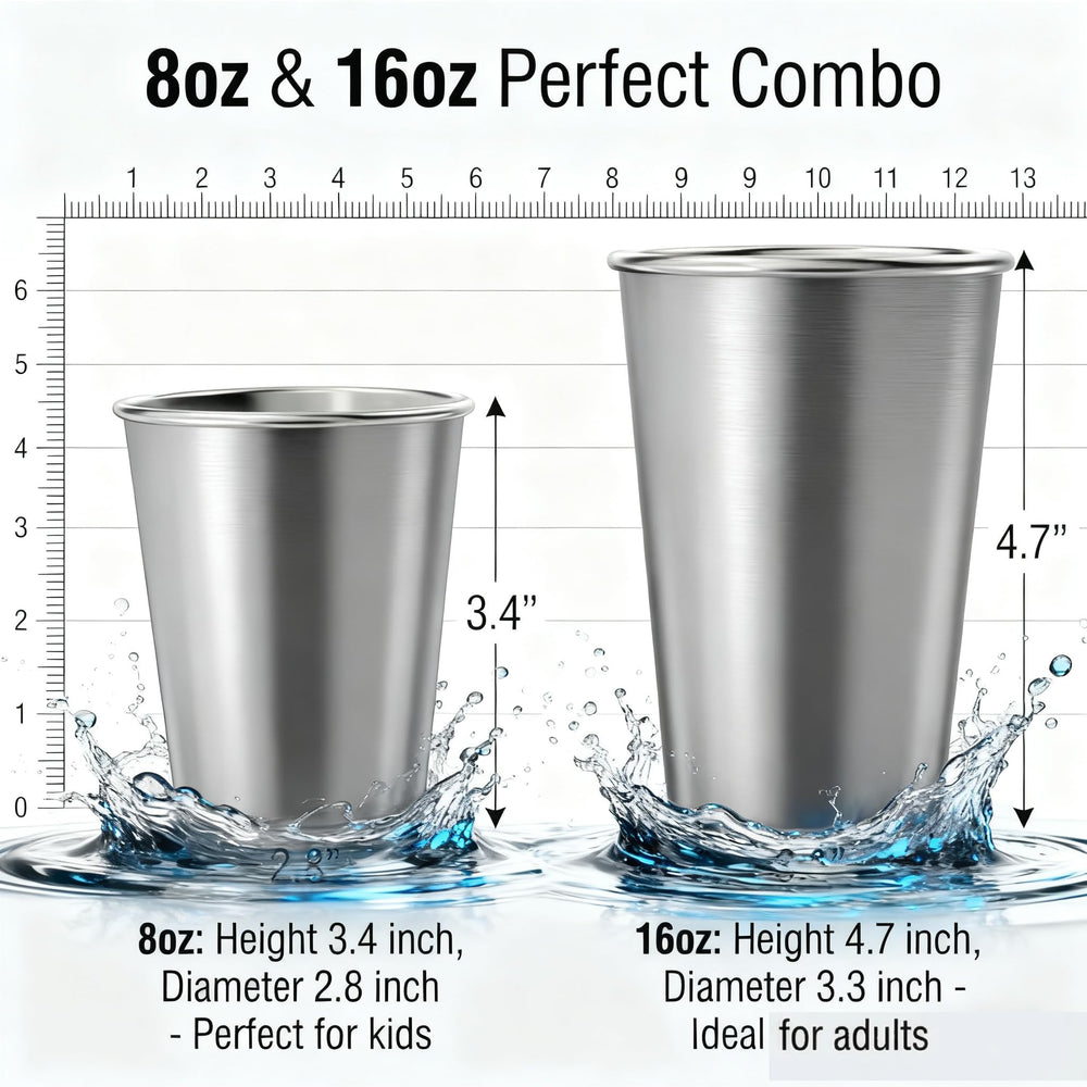 Farielyn-X 16oz pint tumblers stackable for versatile outdoor hydration.