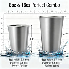 Farielyn-X 16oz pint tumblers stackable for versatile outdoor hydration.