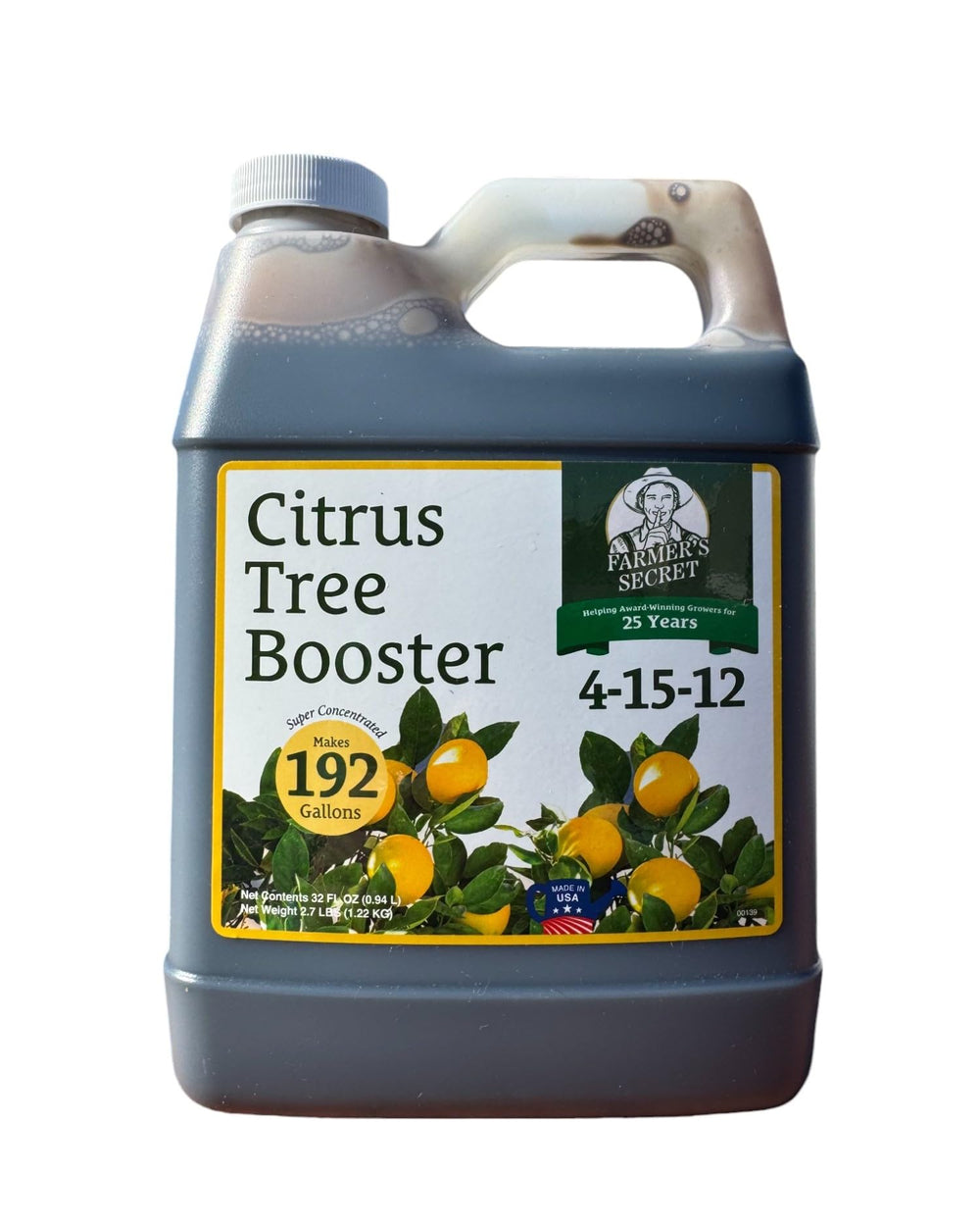 Farmer's Secret Citrus Tree Booster bottle front for strong growth