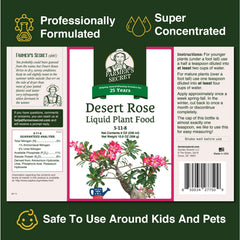 Farmer's Secret Desert Rose measuring spoon for precise weekly dilution.