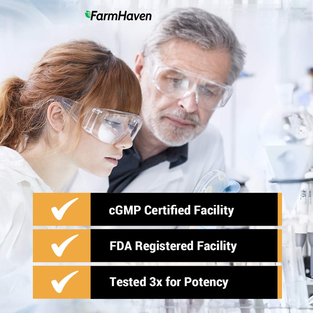 FarmHaven packaging label highlighting 95% curcuminoids blend.
