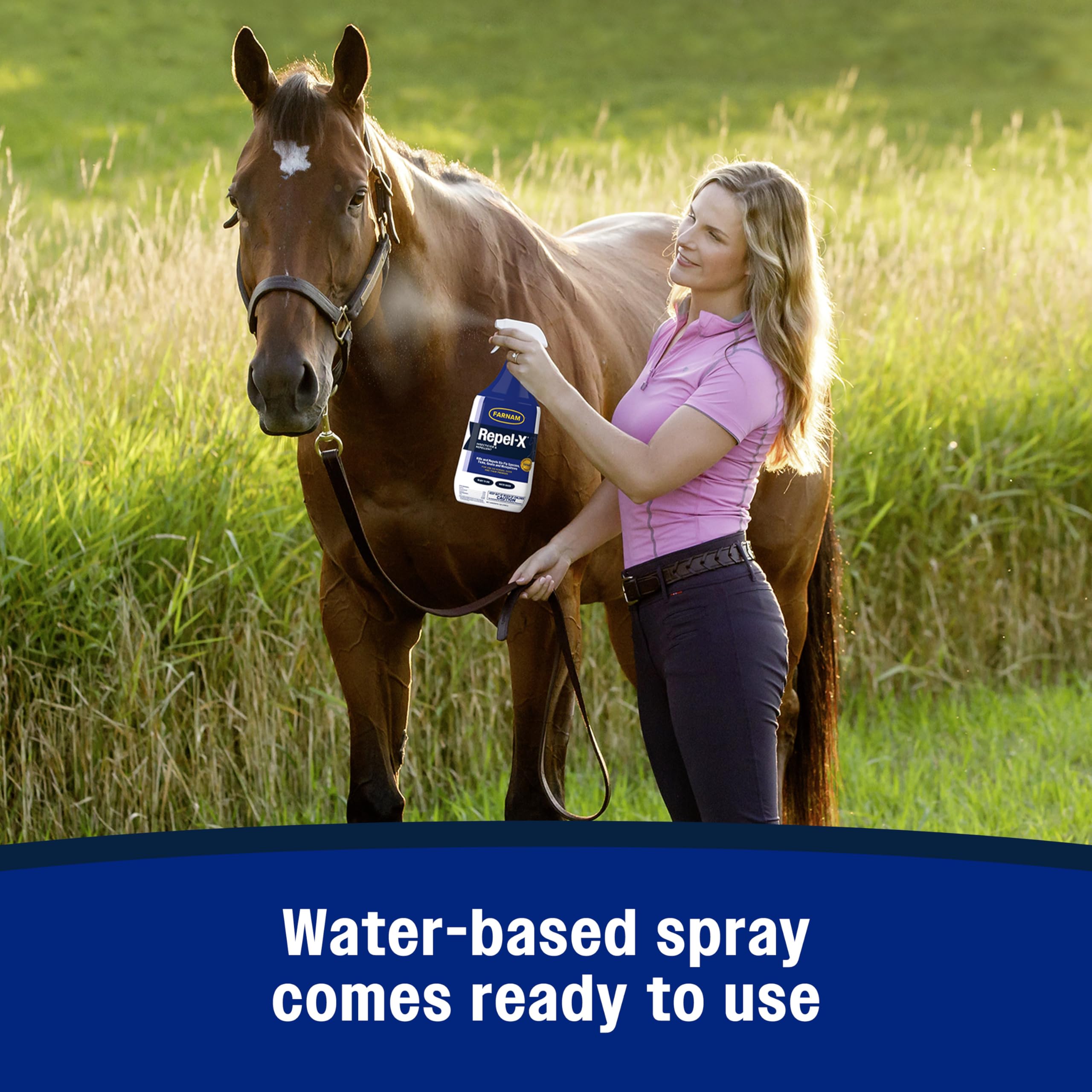 Farnam Repel-X application to stable surfaces for a no-fly zone.