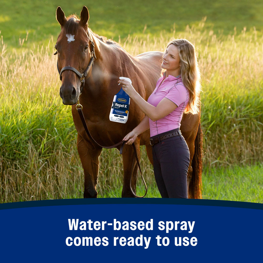 Farnam Repel-X application to stable surfaces for a no-fly zone.
