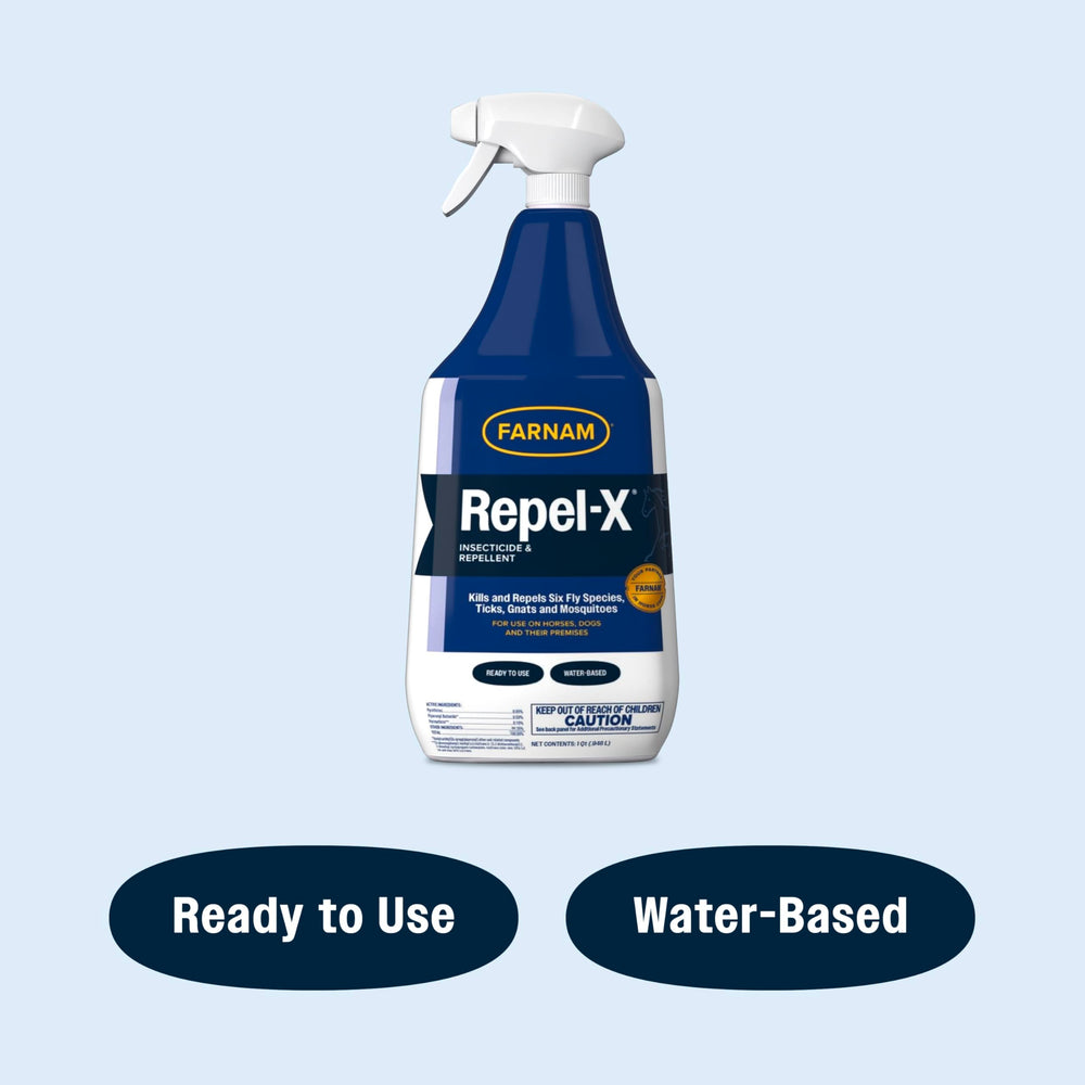 Farnam Repel-X water-based formula shown as ready-to-use solution.
