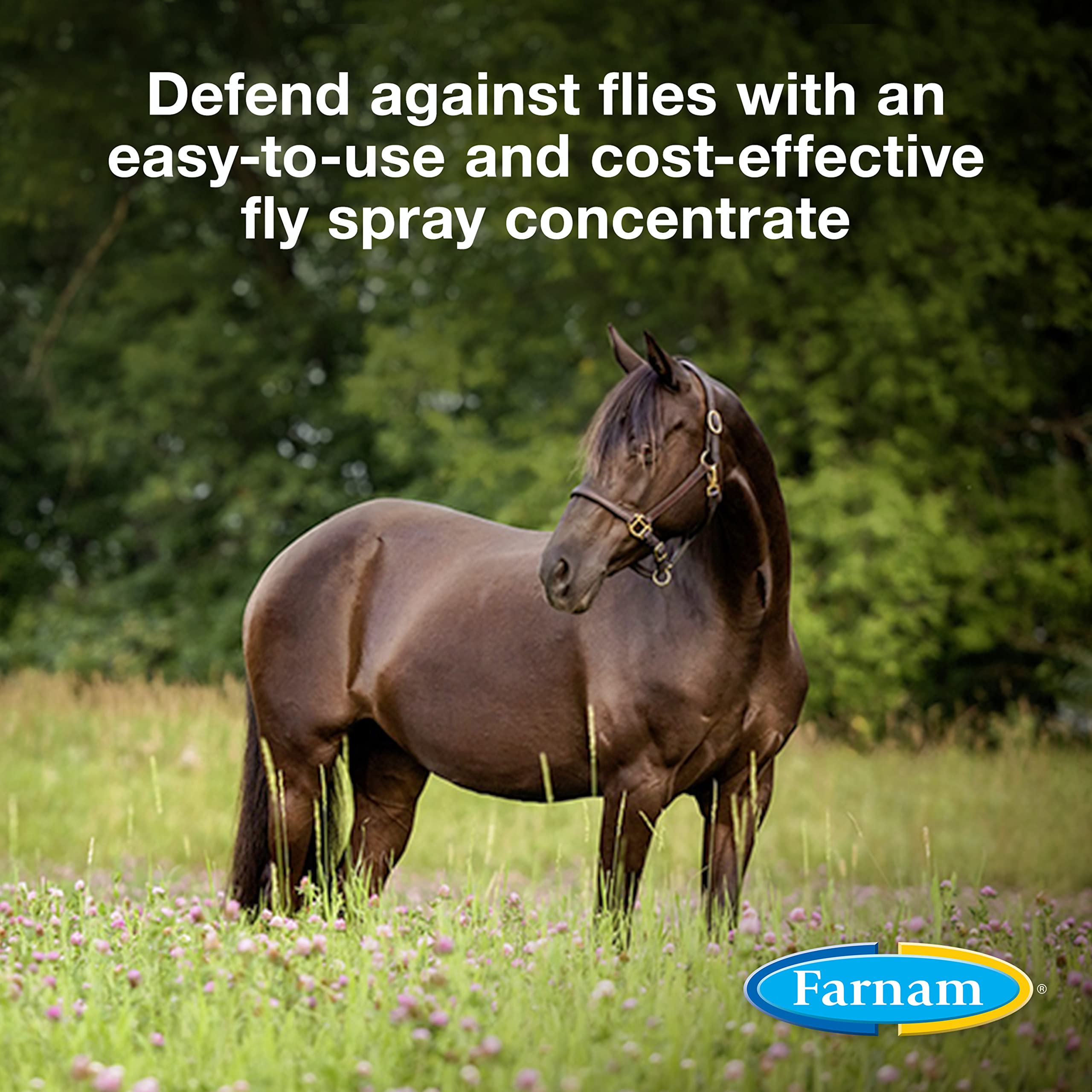 Measuring cup shows Farnam Repel-Xpe concentrate for precise dilution