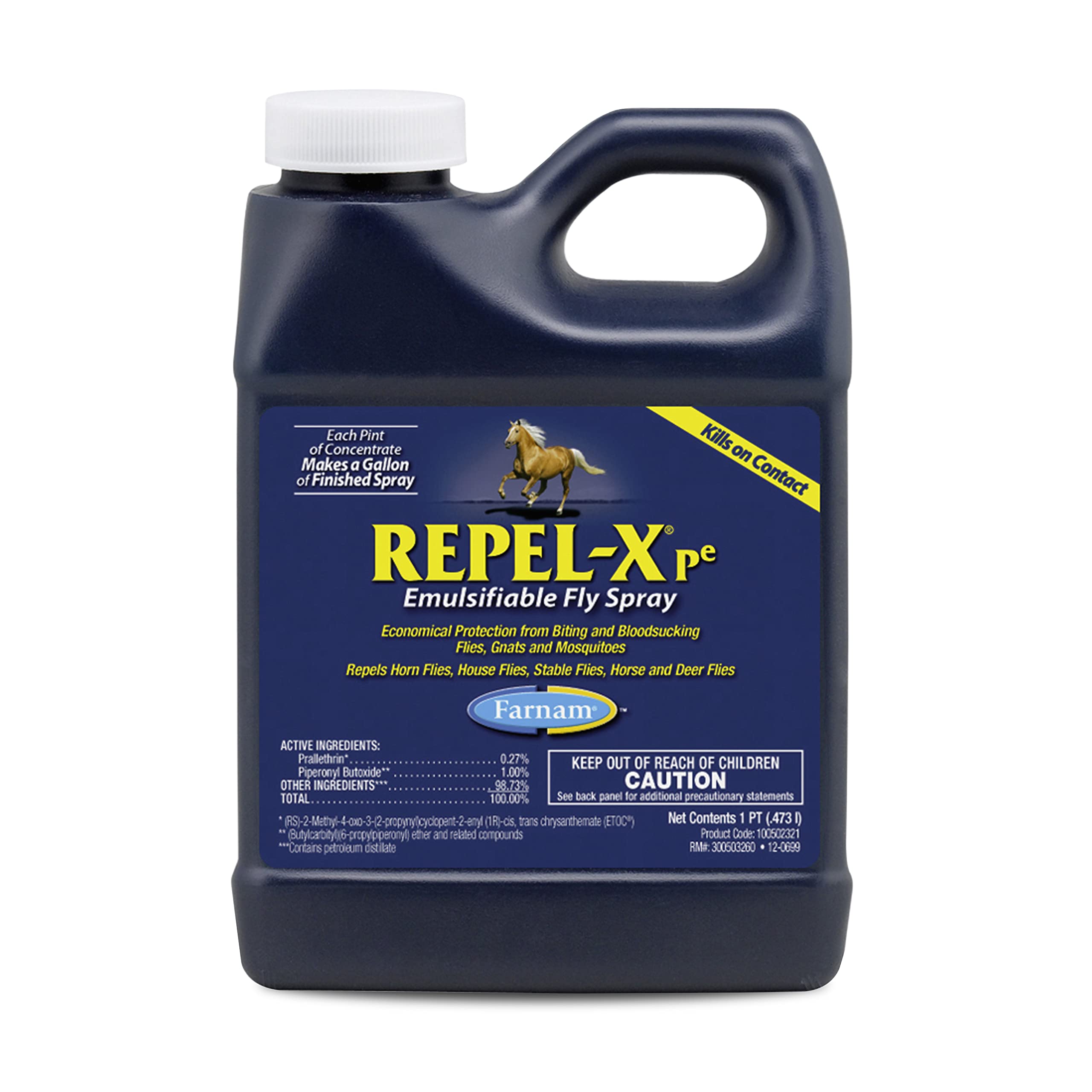 Farnam Repel-Xpe concentrate bottle ready for dilution and mixing