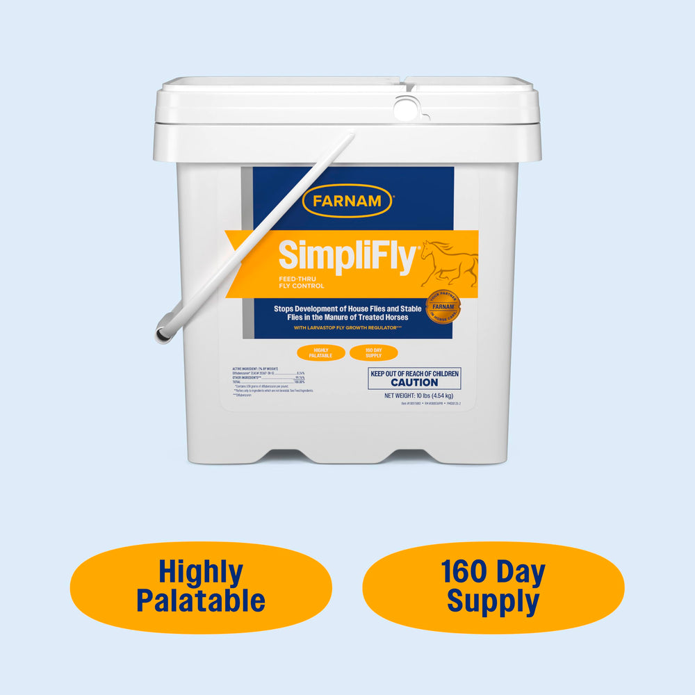 Stable setting showing spray-free fly control approach.