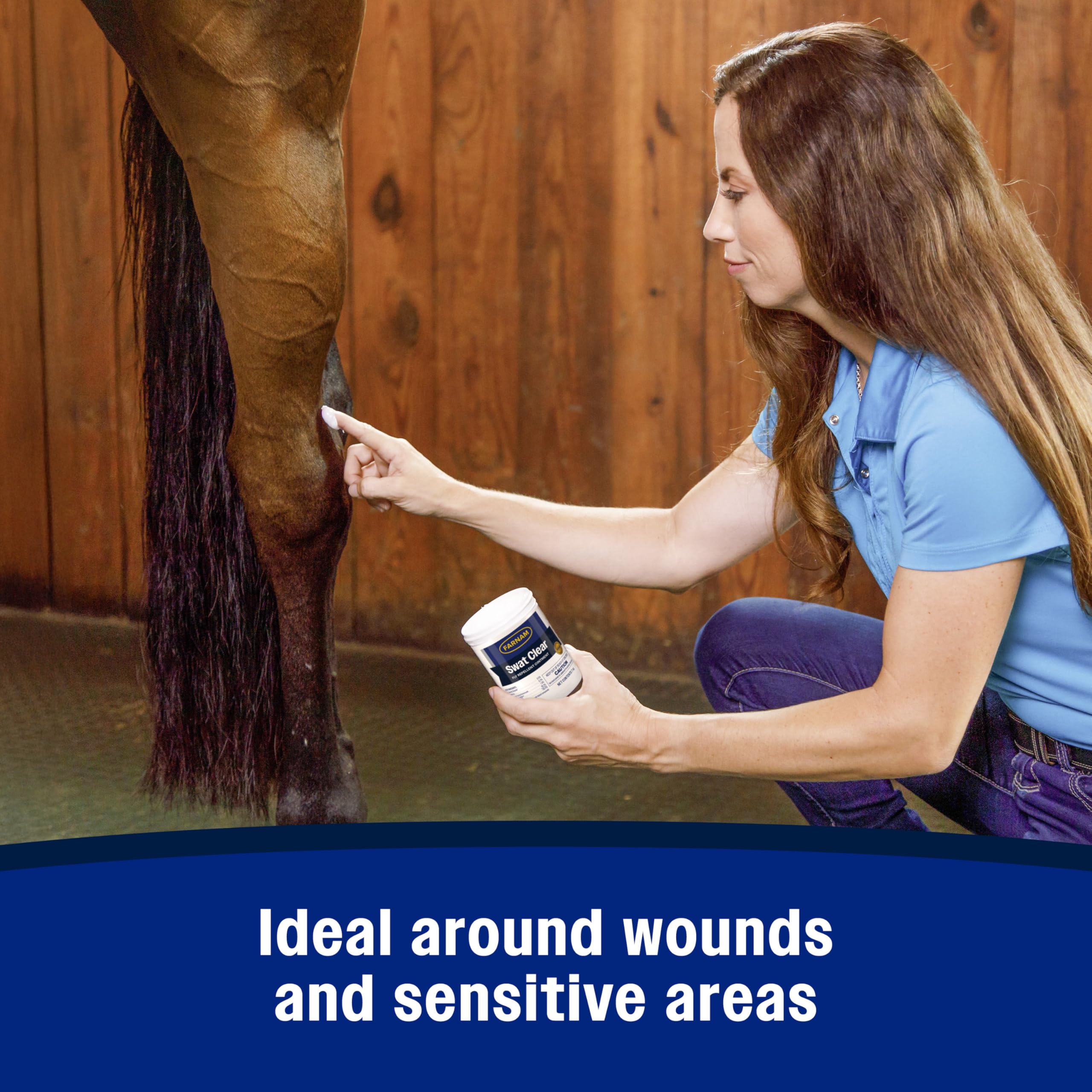 Farnam Swat Ointment clear formula provides discreet fly protection.