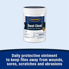 Farnam Swat Ointment pink formula helps identify wounds during use.