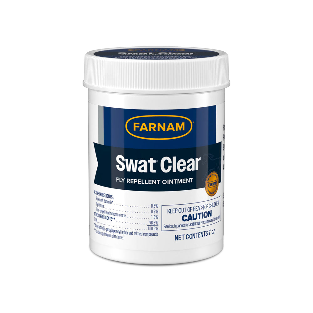 Farnam Swat Ointment pink formula protects wounds while repelling flies.