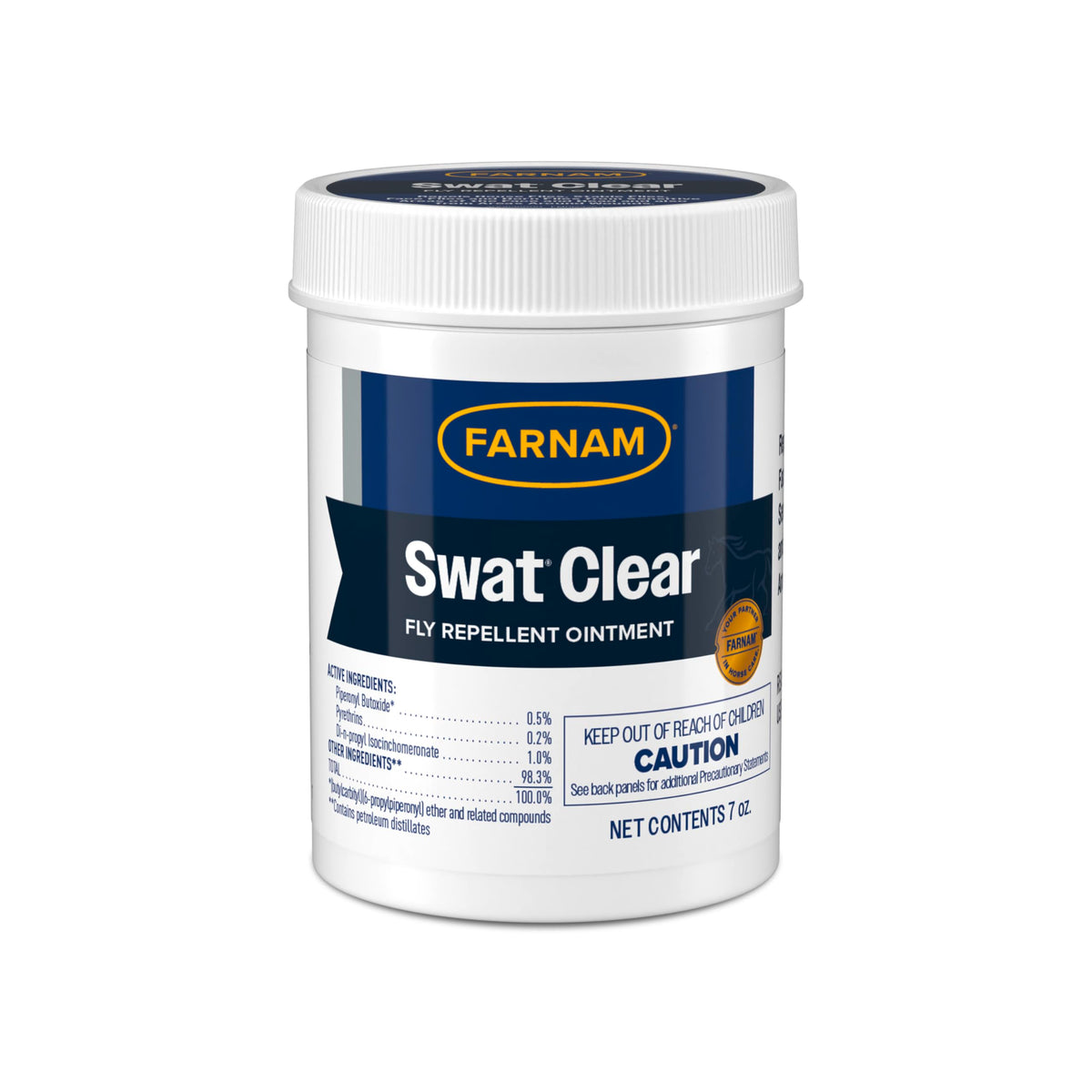Farnam Swat Ointment pink formula protects wounds while repelling flies.