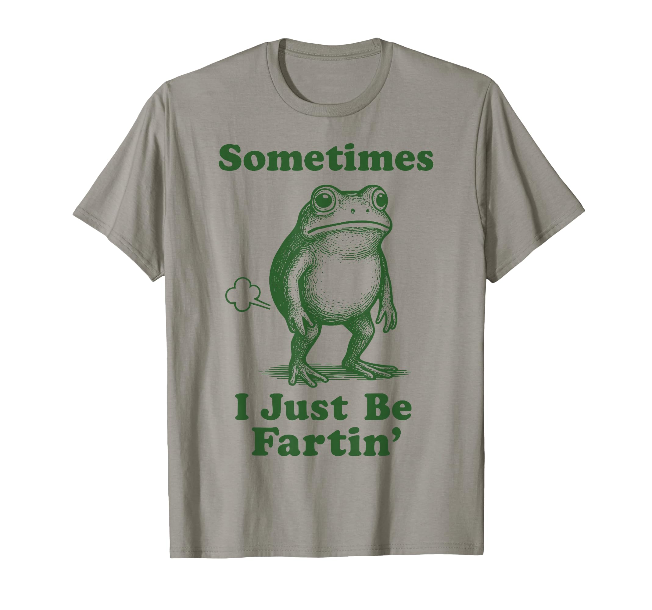 Fart Farting Frog T-Shirt featuring humorous frog design for everyday wear.