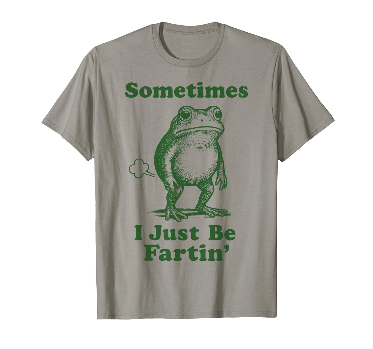 Fart Farting Frog T-Shirt featuring humorous frog design for everyday wear.