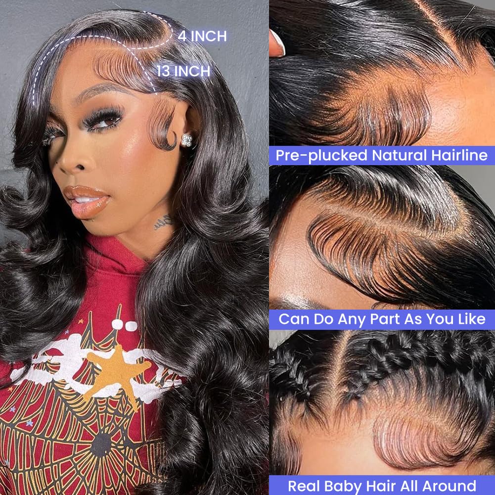 FASCARA HD transparent lace front wig blends with skin for seamless look