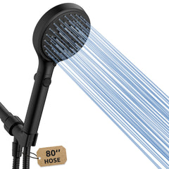 FASDUNT handheld shower head with 5 spray modes for a tailored cleanse.